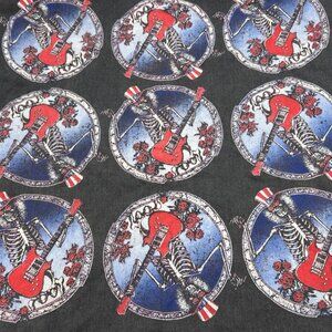Grateful Dead Bandanna Skeleton Philip Garris Art Uncle Sam Faded Soft 1994 Vtg